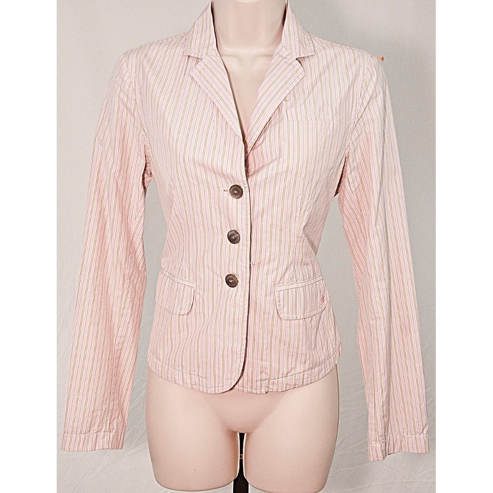 Pink Striped Stretch Blazer Jacket Size SP DEFECT